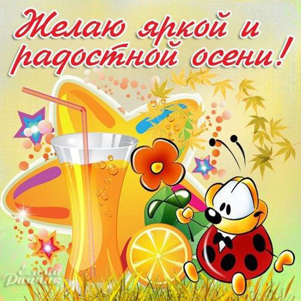 Лучшие позитивные открытки осень