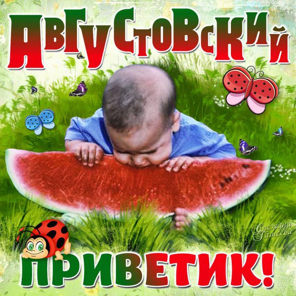 Открытки прикольные август месяц
